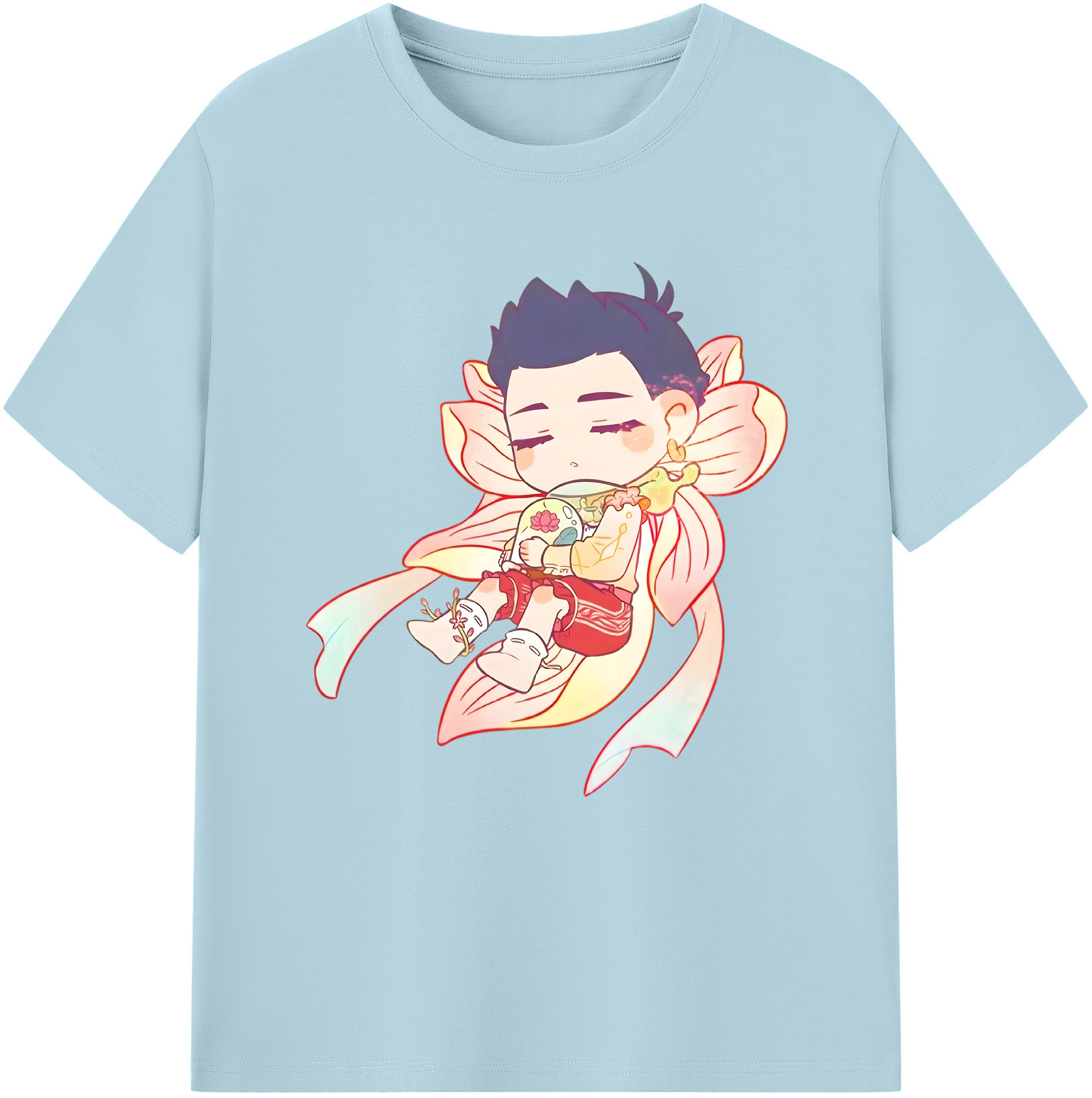 （画像用） Ne Zha 2 ナタ 魔童の大暴れ 綿100％半袖Tシャツ（フロントプリント）
